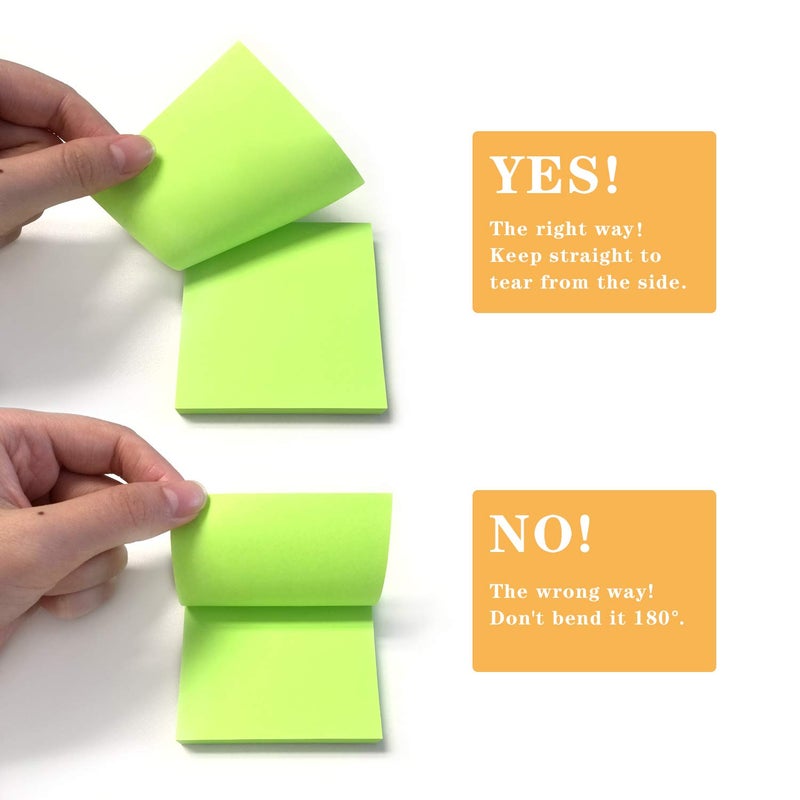 Phthdoty 8 Pads Pop Up Sticky Notes 3x3 Refills Bright Colors Self-Stick Notes Pads Super Adhesive Sticky Notes Great Value Pack - Image 3